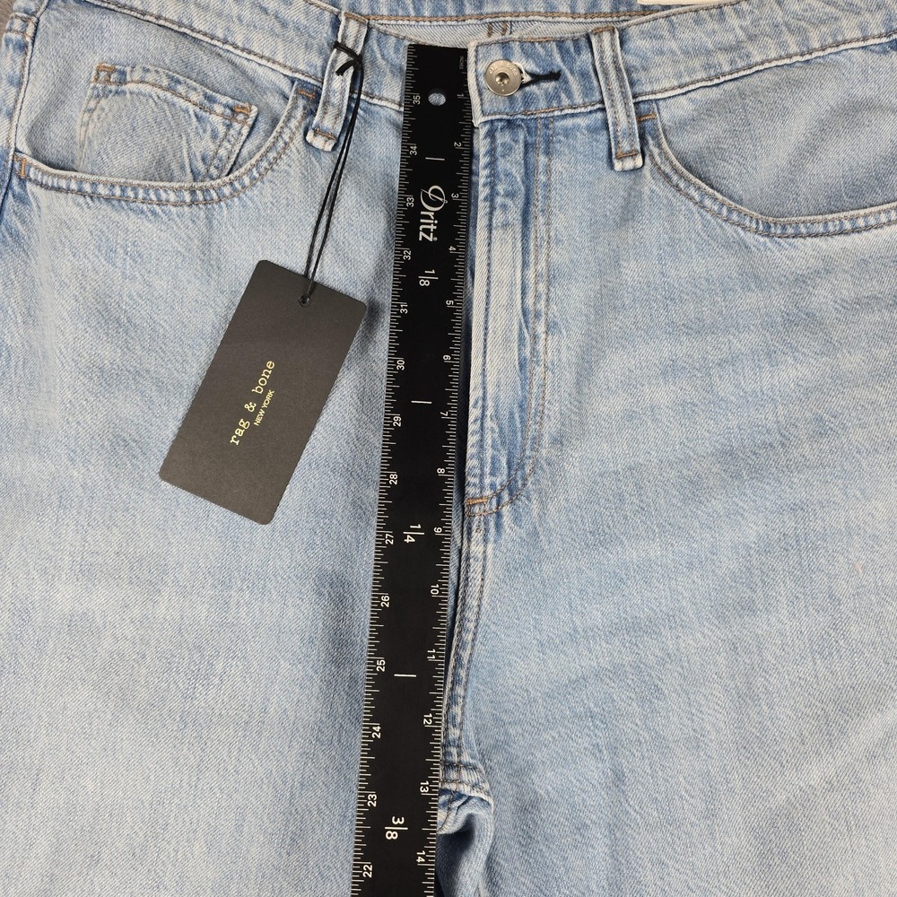 Rag & Bone Lori Mid Rise Crop Jeans Womens 30 Light Wash Wide Leg Denim Relaxed - Picture 9 of 15